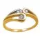 Śliczny pierścionek trzy cyrkonie złoto 585