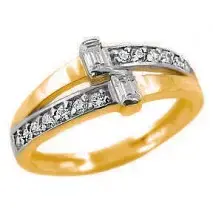 Szeroki ażurowy pierścionek złoto 585