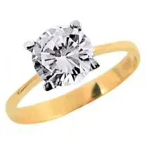 Zaręczynowy pierścionek cyrkonia jak brylant złoto 585