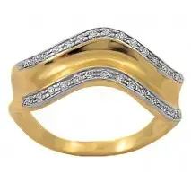 Szeroki obrączkowy pierścionek złoto 585