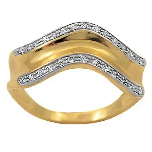 Szeroki obrączkowy pierścionek złoto 585