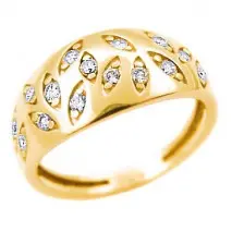 Złoty szeroki sygnetowy pierścionek złoto 585