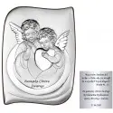 Srebrny obrazek aniołek anioł stróż chrzest komunia grawer