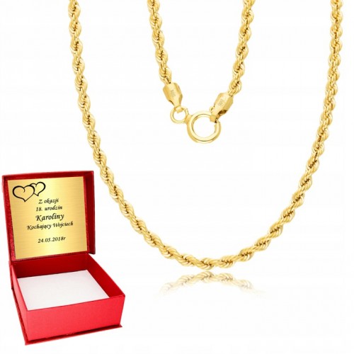 Złoty Łańcuszek 585 Złoto Singapur dla kobiety