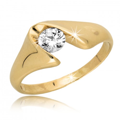 Złoty pierścionek zaręczynowy złoto 333