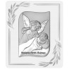Srebrny obrazek aniołek anioł stróż dla dziecka chrzest