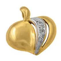 Złoty wisiorek serce serduszko z cyrkoniami złoto 333