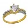 Złoty zaręczynowy pierścionek brylantowy złoto 333