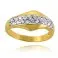 Zaręczynowy pierścionek z cyrkoniami złoto 585
