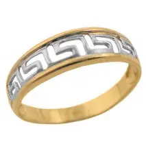 Niespotykany złoty pierścionek grecki wzór 333