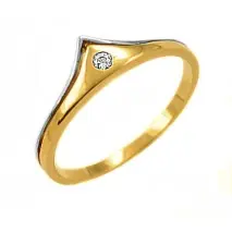 Delikatny złoty pierścionek 585